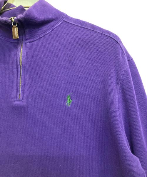 POLO RALPH LAUREN（ポロ・ラルフローレン）POLO RALPH LAUREN (ポロ・ラルフローレン) ハーフジップスウェット パープル サイズ:Ｌの古着・服飾アイテム
