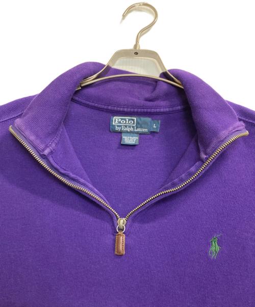 POLO RALPH LAUREN（ポロ・ラルフローレン）POLO RALPH LAUREN (ポロ・ラルフローレン) ハーフジップスウェット パープル サイズ:Ｌの古着・服飾アイテム
