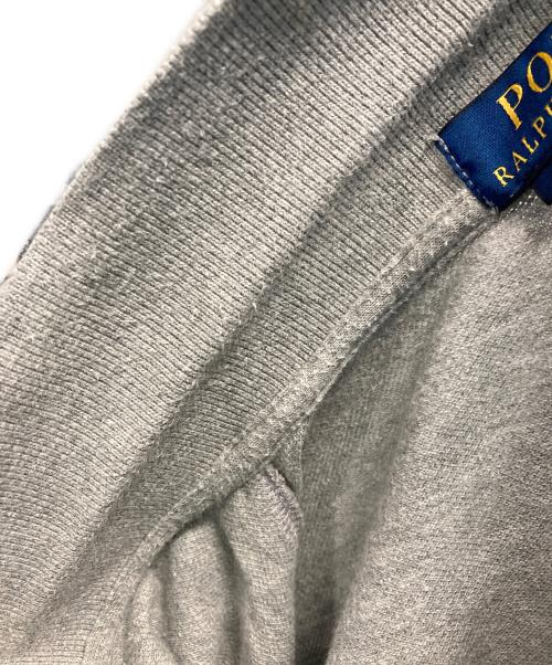 POLO RALPH LAUREN（ポロ・ラルフローレン）POLO RALPH LAUREN (ポロ・ラルフローレン) ビッグワッペンポロシャツ グレー サイズ:Lの古着・服飾アイテム
