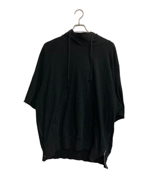 s'yte（サイト）s'yte (サイト) サイドジップ半袖パーカー ブラック サイズ:3の古着・服飾アイテム