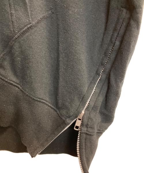 s'yte（サイト）s'yte (サイト) サイドジップ半袖パーカー ブラック サイズ:3の古着・服飾アイテム