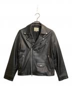 BEAUTY&YOUTHビューティーアンドユース）の古着「ラムナッパレザーダブルライダースジャケット」｜ブラック