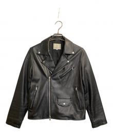 BEAUTY&YOUTH（ビューティーアンドユース）の古着「ラムナッパレザーダブルライダースジャケット」｜ブラック