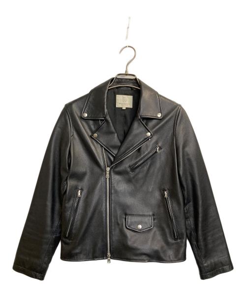 BEAUTY&YOUTH（ビューティーアンドユース）BEAUTY&YOUTH (ビューティーアンドユース) ラムナッパレザーダブルライダースジャケット ブラック サイズ:Mの古着・服飾アイテム