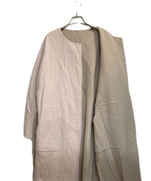 FRAY ID（フレイ アイディー）FRAY ID (フレイ アイディー) ウールカシミアバイカラーリバーコート ベージュ サイズ:1の古着・服飾アイテム