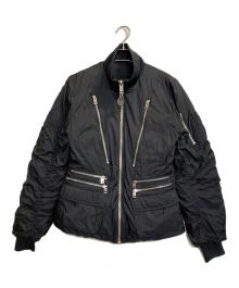 DIESEL（ディーゼル）の古着「ジップデザインリバーシブルダウンジャケット」｜ブラック