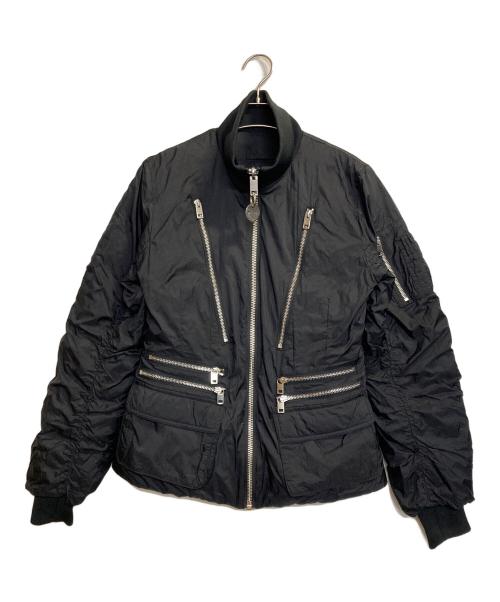 DIESEL（ディーゼル）DIESEL (ディーゼル) ジップデザインリバーシブルダウンジャケット ブラック サイズ:Sの古着・服飾アイテム