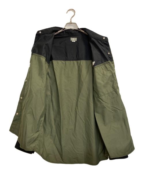 THE NORTH FACE（ザ ノース フェイス）THE NORTH FACE (ザ ノース フェイス) L/S Nuptse Shirt/ロングスリーブヌプシシャツ ブラック×グリーン サイズ:ＸＬの古着・服飾アイテム