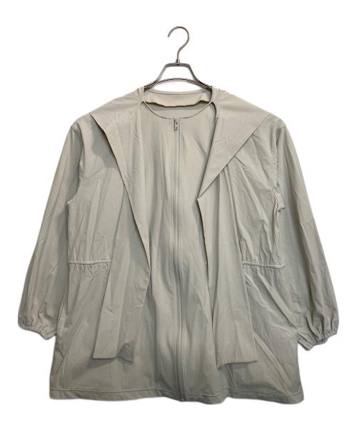 ETRE TOKYO（エトレトウキョウ）ETRE TOKYO (エトレトウキョウ) カーフネックフードカバーアップ グレー サイズ:Fの古着・服飾アイテム