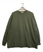 Graphpaperグラフペーパー）の古着「Brushed Mockrody Crew Neck L/S Tee」｜グリーン