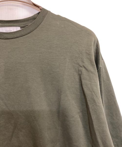 Graphpaper（グラフペーパー）Graphpaper (グラフペーパー) Brushed Mockrody Crew Neck L/S Tee グリーン サイズ:2の古着・服飾アイテム
