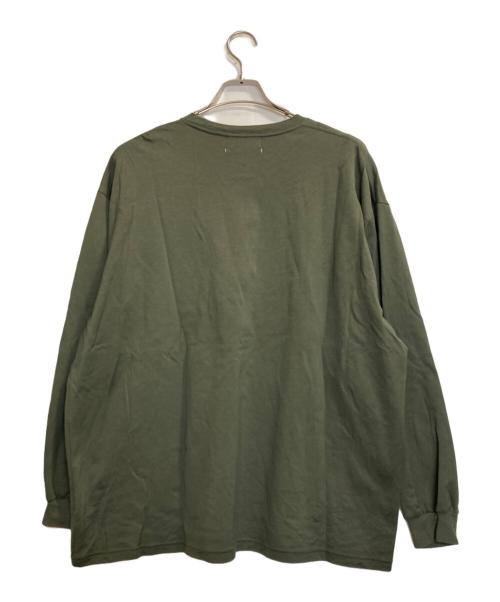 Graphpaper（グラフペーパー）Graphpaper (グラフペーパー) Brushed Mockrody Crew Neck L/S Tee グリーン サイズ:2の古着・服飾アイテム