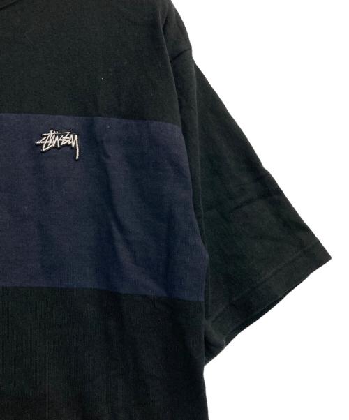 stussy（ステューシー）stussy (ステューシー) フロントスリットワンピース ブラック×ネイビー サイズ:SMALLの古着・服飾アイテム