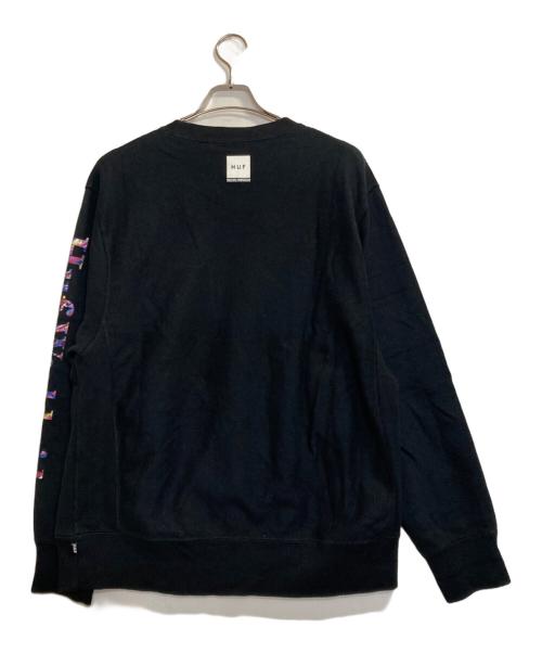 HUF（ハフ）HUF (ハフ) ペンキプリントスウェット ブラック サイズ:Ｌの古着・服飾アイテム
