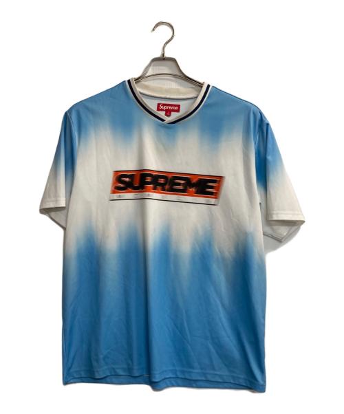SUPREME（シュプリーム）SUPREME (シュプリーム) Blur Soccer Jersey ホワイト×ブルー サイズ:Ｌの古着・服飾アイテム