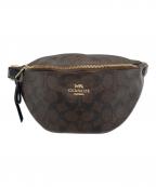 COACHコーチ）の古着「シグネチャーレザーウエストバッグ」｜ブラウン