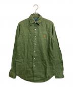 POLO RALPH LAURENポロ・ラルフローレン）の古着「リネンシャツ」｜グリーン