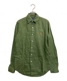 POLO RALPH LAUREN（ポロ・ラルフローレン）の古着「リネンシャツ」｜グリーン