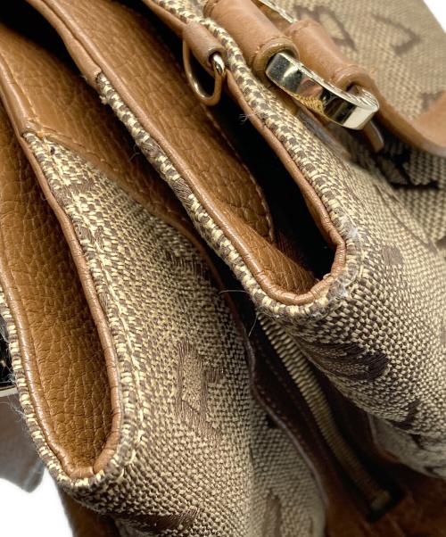 BVLGARI（ブルガリ）BVLGARI (ブルガリ) レザーコンビキャンバス2wayバッグ ベージュの古着・服飾アイテム