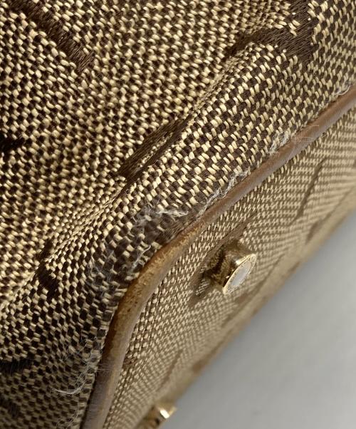 BVLGARI（ブルガリ）BVLGARI (ブルガリ) レザーコンビキャンバス2wayバッグ ベージュの古着・服飾アイテム