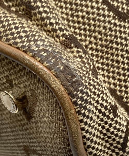 BVLGARI（ブルガリ）BVLGARI (ブルガリ) レザーコンビキャンバス2wayバッグ ベージュの古着・服飾アイテム