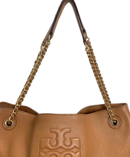 TORY BURCH（トリーバーチ）TORY BURCH (トリーバーチ) 2WAYレザーチェーンハンドルトートバッグ ベージュの古着・服飾アイテム