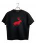 DSQUARED2（ディースクエアード）の古着「ウレタン鹿刺繍S/Sカットソー」｜ブラック