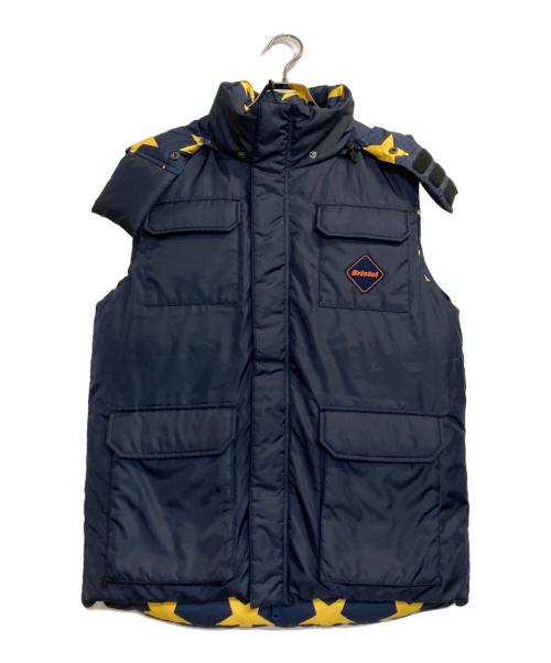 F.C.R.B.（エフシーレアルブリストル）F.C.R.B. (エフシーレアルブリストル) Star Reversible Down Vest / スタープリントリバーシブルダウンベスト ネイビー サイズ:Ｍの古着・服飾アイテム