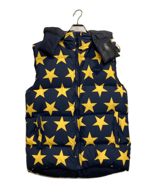 F.C.R.B.（エフシーレアルブリストル）F.C.R.B. (エフシーレアルブリストル) Star Reversible Down Vest / スタープリントリバーシブルダウンベスト ネイビー サイズ:Ｍの古着・服飾アイテム