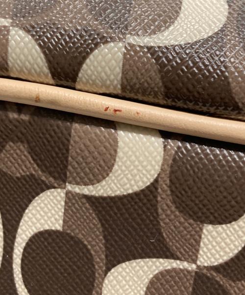 COACH（コーチ）COACH (コーチ) シグネチャートートバッグ ブラウン×アイボリーの古着・服飾アイテム