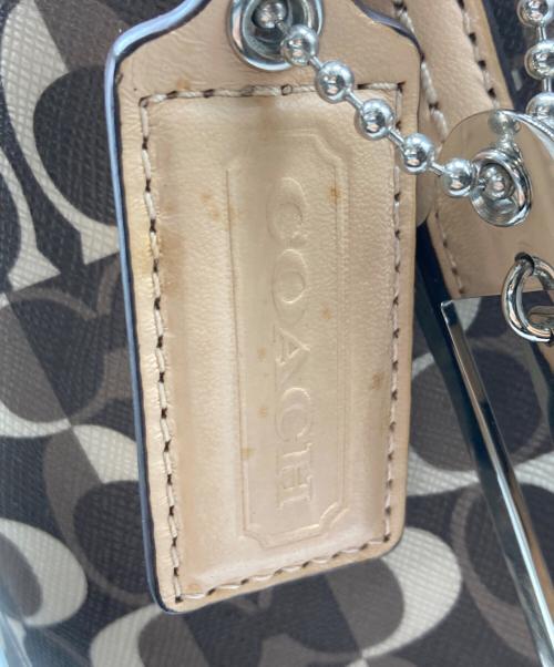 COACH（コーチ）COACH (コーチ) シグネチャートートバッグ ブラウン×アイボリーの古着・服飾アイテム