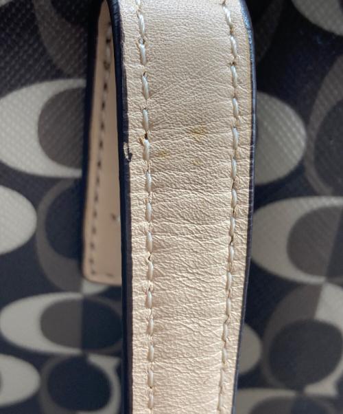 COACH（コーチ）COACH (コーチ) シグネチャートートバッグ ブラウン×アイボリーの古着・服飾アイテム