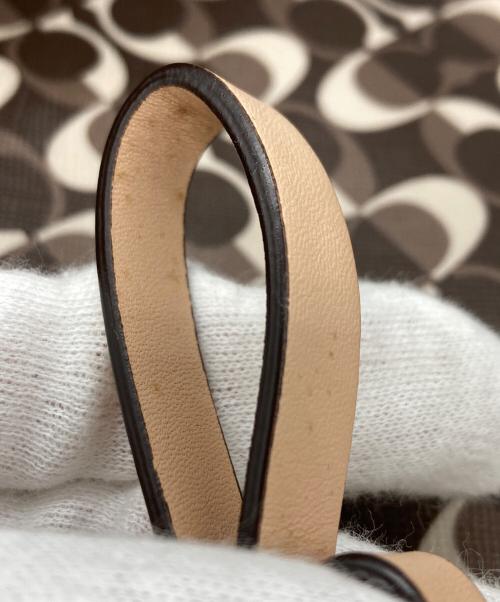 COACH（コーチ）COACH (コーチ) シグネチャートートバッグ ブラウン×アイボリーの古着・服飾アイテム