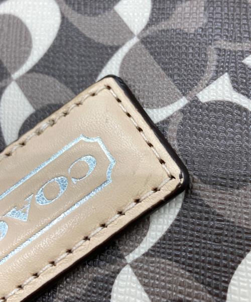COACH（コーチ）COACH (コーチ) シグネチャートートバッグ ブラウン×アイボリーの古着・服飾アイテム