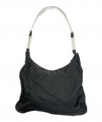 PRADAプラダ）の古着「クリアハンドルナイロンハンドバッグ」｜ブラック