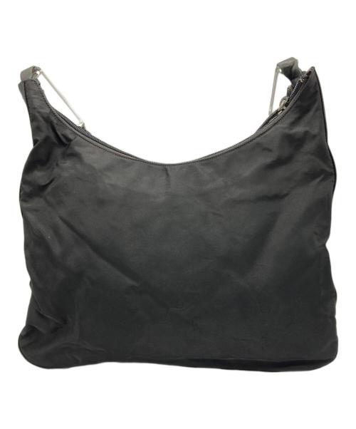 PRADA（プラダ）PRADA (プラダ) クリアハンドルナイロンハンドバッグ ブラックの古着・服飾アイテム