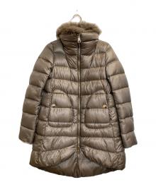 HERNO（ヘルノ）の古着「ファー付ミドルダウンジャケット」｜ベージュ