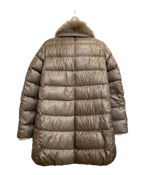 HERNO（ヘルノ）HERNO (ヘルノ) ファー付ミドルダウンジャケット ベージュ サイズ:40の古着・服飾アイテム