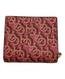 COACH（コーチ）の古着「モノグラム2つ折り財布」｜ピンク