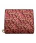 COACH (コーチ) モノグラム2つ折り財布 ピンク：7000円