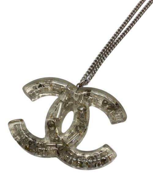 CHANEL（シャネル）CHANEL (シャネル) ビーズインクリアレジンネックレス クリアの古着・服飾アイテム