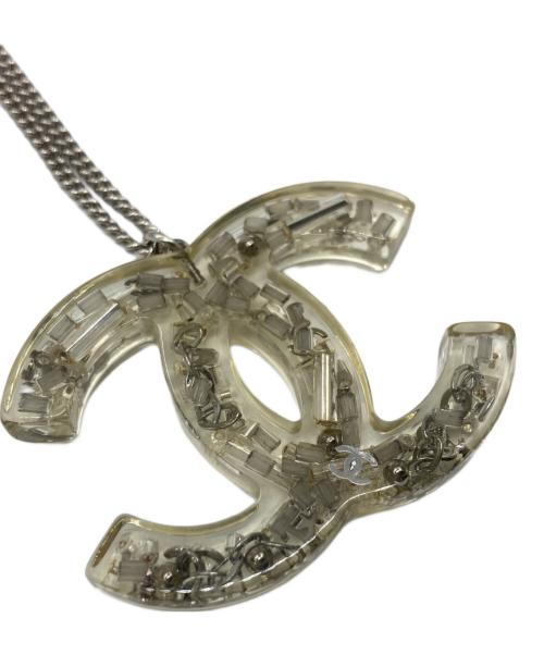 CHANEL（シャネル）CHANEL (シャネル) ビーズインクリアレジンネックレス クリアの古着・服飾アイテム