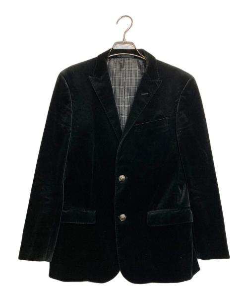 BURBERRY BLACK LABEL（バーバリーブラックレーベル）BURBERRY BLACK LABEL (バーバリーブラックレーベル) ベロアジャケット ブラック サイズ:Ｓの古着・服飾アイテム