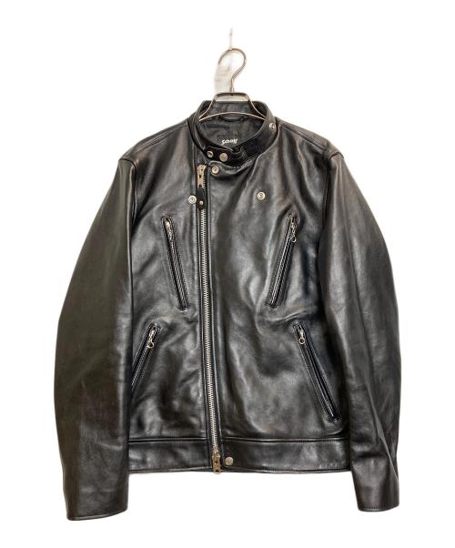 Schott（ショット）Schott (ショット) DOUBLE BREAST RIDERS / ダブルブレストラムレザーライダースジャケット ブラック サイズ:Lの古着・服飾アイテム