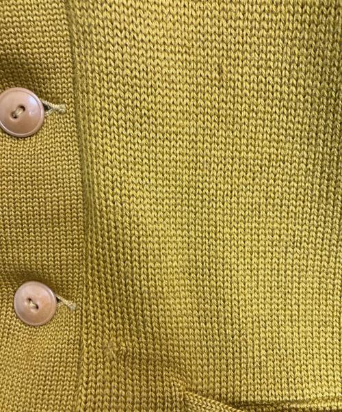 skipper by WILSON BROTHERS（スキッパー バイ ウィルソン ブラザーズ）skipper by WILSON BROTHERS (スキッパー バイ ウィルソン ブラザーズ) ウールカーディガン イエロー サイズ:40の古着・服飾アイテム