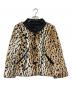 SEE BY CHLOE（シーバイクロエ）の古着「レオパード柄エコファージャケット」｜ブラック×ベージュ