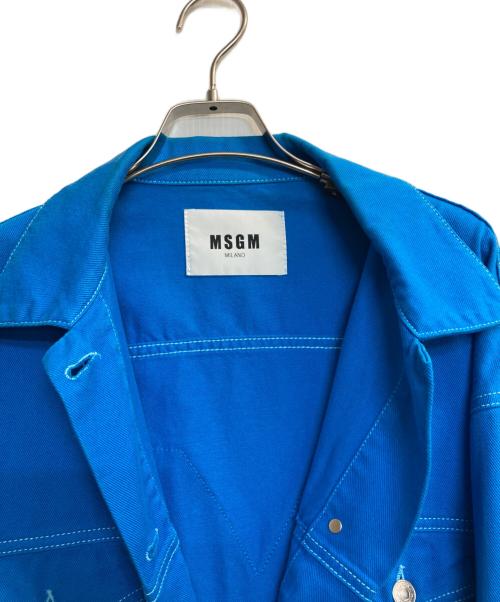 MSGM（エムエスジーエム）MSGM (エムエスジーエム) バックMロゴジャケット ブルー サイズ:46の古着・服飾アイテム