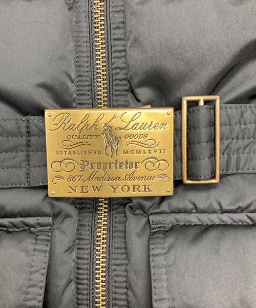 RALPH LAUREN（ラルフローレン）RALPH LAUREN (ラルフローレン) ベルテッドダウンジャケット ブラック サイズ:7の古着・服飾アイテム