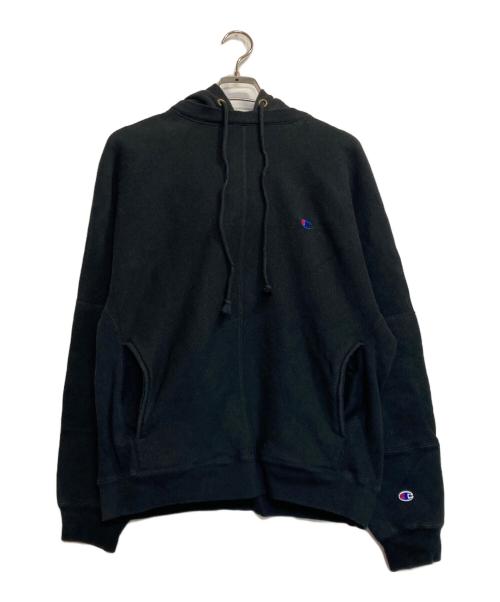 Champion（チャンピオン）Champion (チャンピオン) N.HOOLYWOOD (エヌ ハリウッド) リバースウィーブフーデッドスウェット ブラック サイズ:Ｍの古着・服飾アイテム