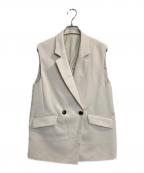 Nobleノーブル）の古着「ロングベントジレ」｜アイボリー